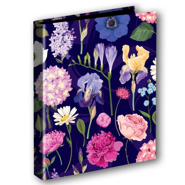 A4/2 pärm Polerade blommor Hortensia