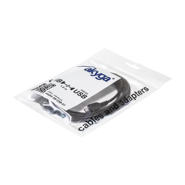 Akyga AK-USB-01 USB A - micro USB B 2.0 kabel Universal smartphone-kabel 1,8m