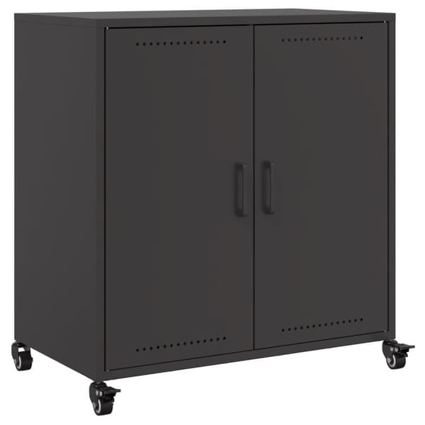 vidaXL skab, sort, 68,5x39x72 cm, stål