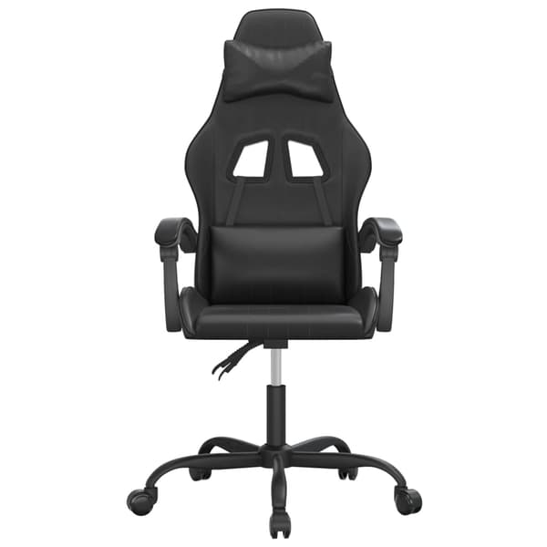 vidaXL drejelig gamingstol, sort, kunstlæder