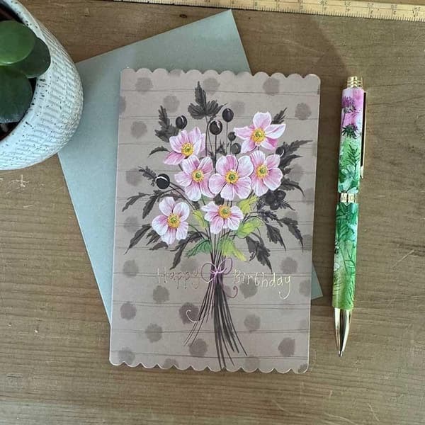 Fødselsdagskort Blomsterbuket