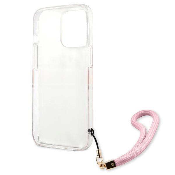 Guess Camo Strap Collection-etui til iPhone 13 Pro / 13, lyserød