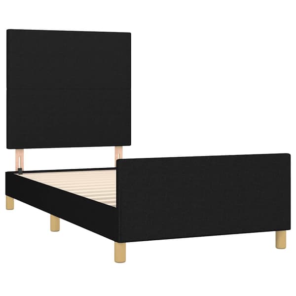 vidaXL sengestel uden madras sort 90x200 cm stof