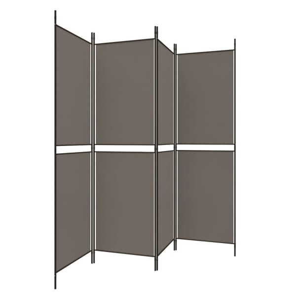 vidaXL 4-panelsskærm, antracit, 200x200 cm, stof