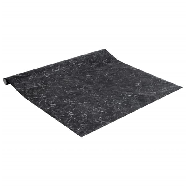 vidaXL selvklæbende møbelfiner, marmor sort, 90x500 cm, PVC