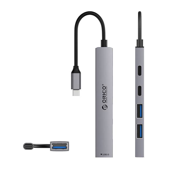 Hub YSB4-U2 USB-C till USB-A USB-C dockningsstation - Grå