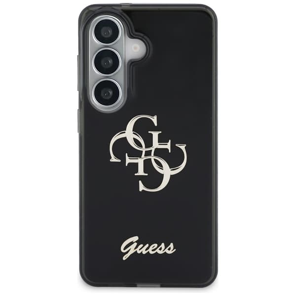 Guess IML Big Metal 4G Script cover til Galaxy S26, sort