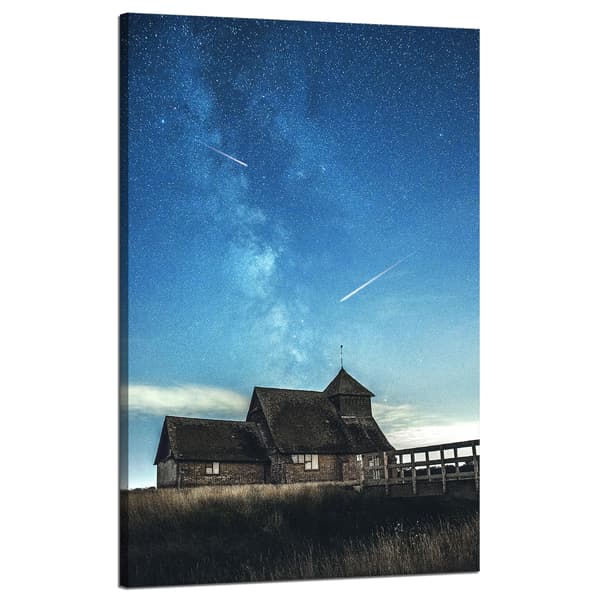 Lærredstryk Rum Stjerneskud 50x80 cm