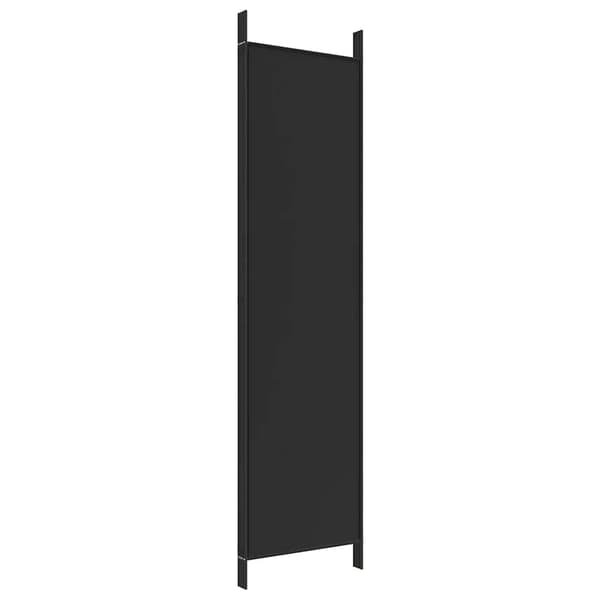 vidaXL 4-panels rumdeler, sort, 200x200 cm, stof