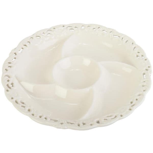 Lace elegant keramisk tallerken med rum 26 cm