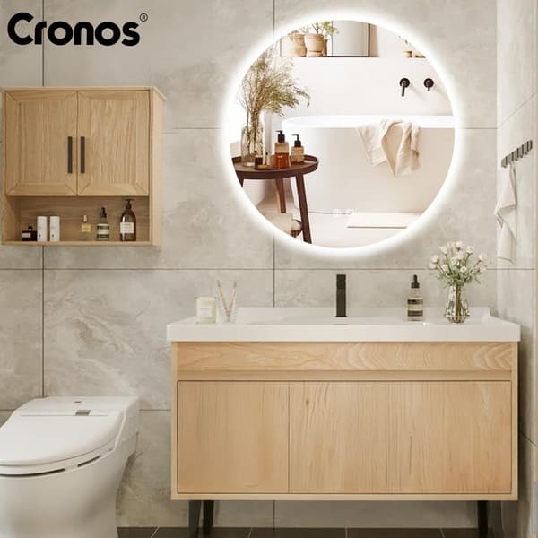 Cronos uppvärmd spegel rund 80 cm