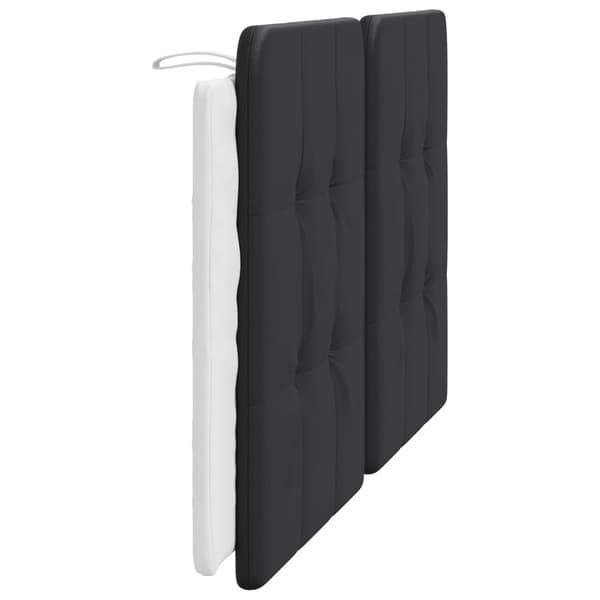 vidaXL hovedgærdehynde, sort og hvid, 160 cm, kunstlæder