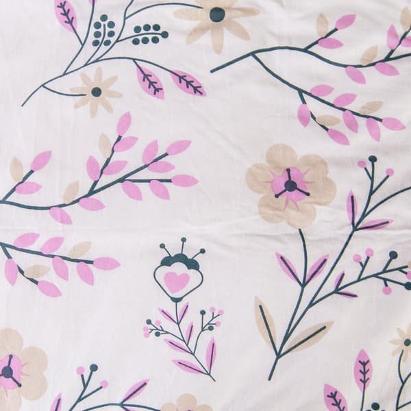 Bäddset 220x200 JERSEY 100% BOMULL blommor påslakan + örngott