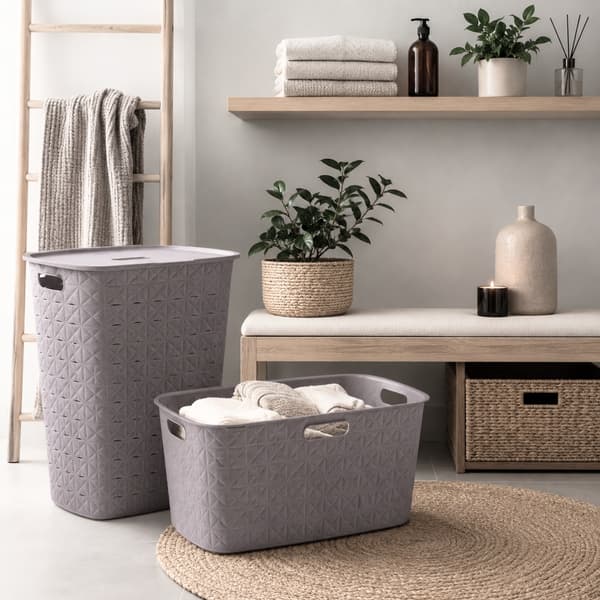 CURVER SOFTEX tvättkorg beige 56 l