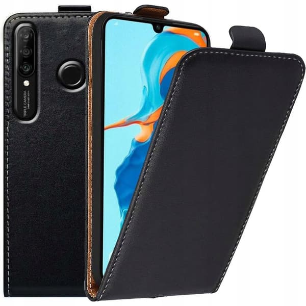 Flipfodral till HUAWEI P30 LITE Flexi svart + 9H GLAS