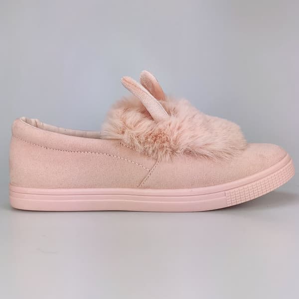 Beppi Rosa Päls Tofflor med Öron 38