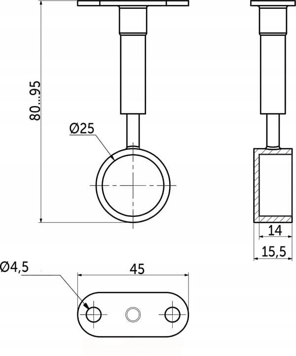 SÄÄDETTÄVÄ PÄÄTYVÄLINE Ø25MM