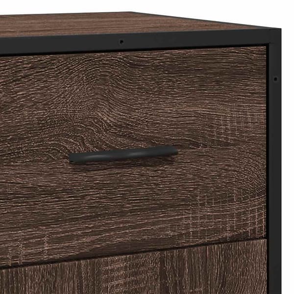 vidaXL skab brunt egetræ 35,5x35x76 cm træbaseret materiale