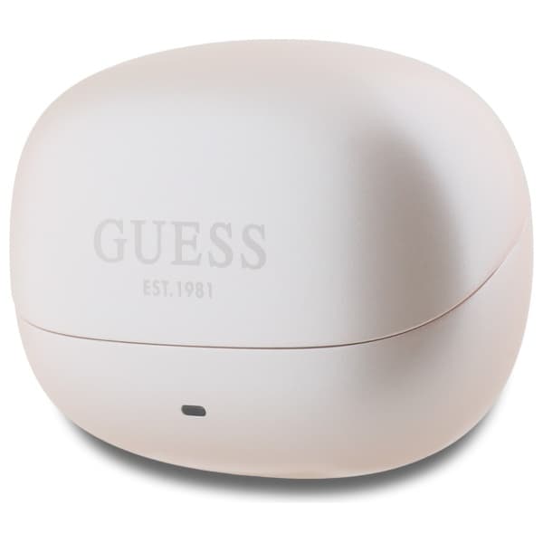 Guess Capsule Printed Logo TWS Bluetooth-hovedtelefoner + Dockingstation, Pink