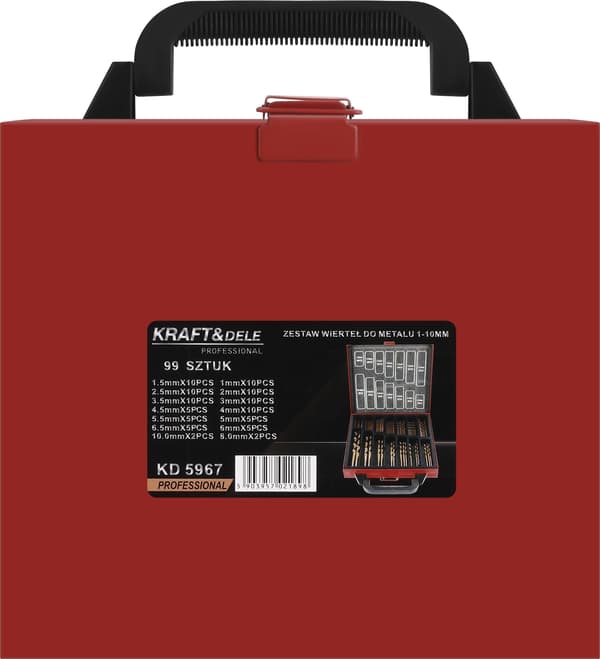 Metallborrsats 1-10mm 99 delar KD5967