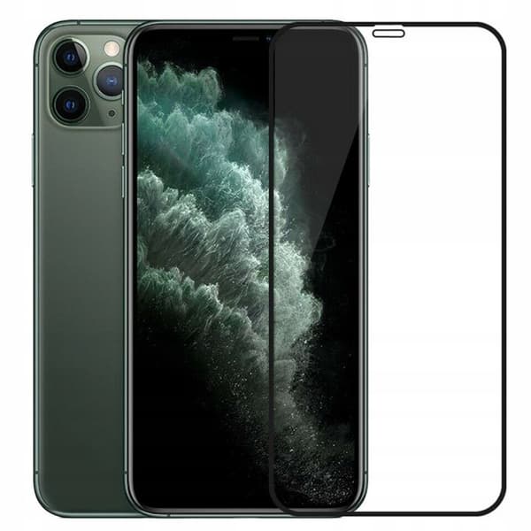 Härdat glas för Apple iPhone 11 Pro Max, helskärmstäckning, 5D-glas