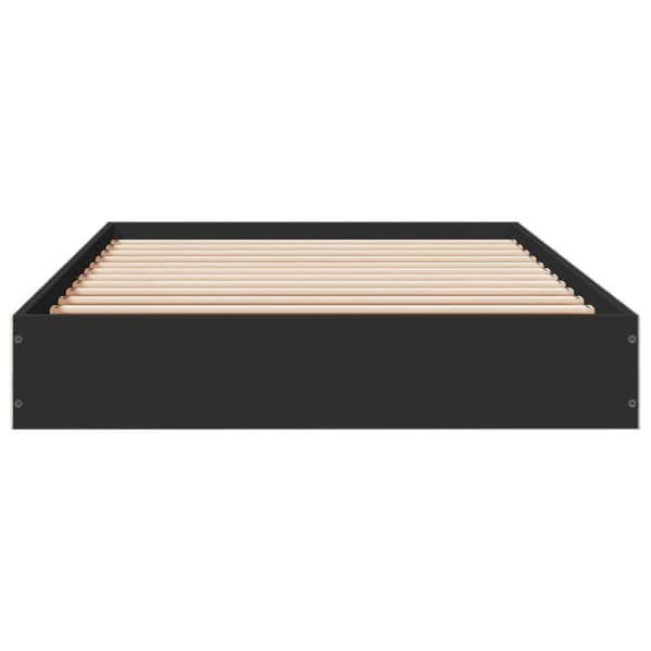 vidaXL sengestel sort 75x190 cm træbaseret materiale