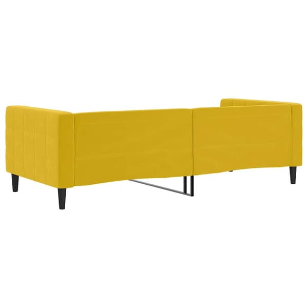 vidaXL Bäddsoffa gul 90x200 cm klädd i sammet