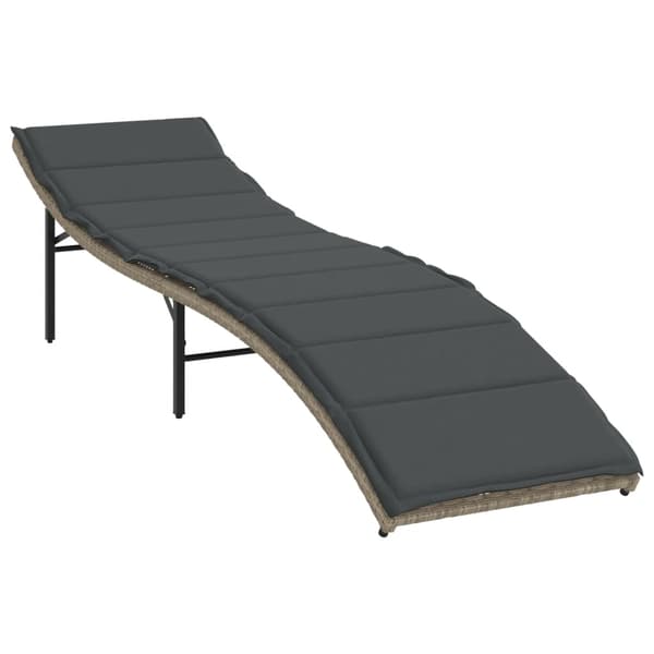 vidaXL Solstolar med bord, set om 2, ljusgrå, polyrotting