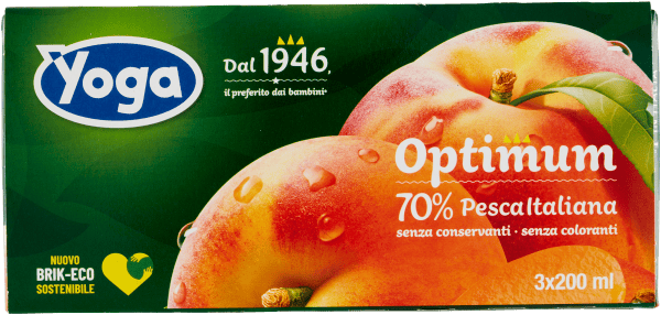 Optimal persikjuice 3x200ml - Yoga
