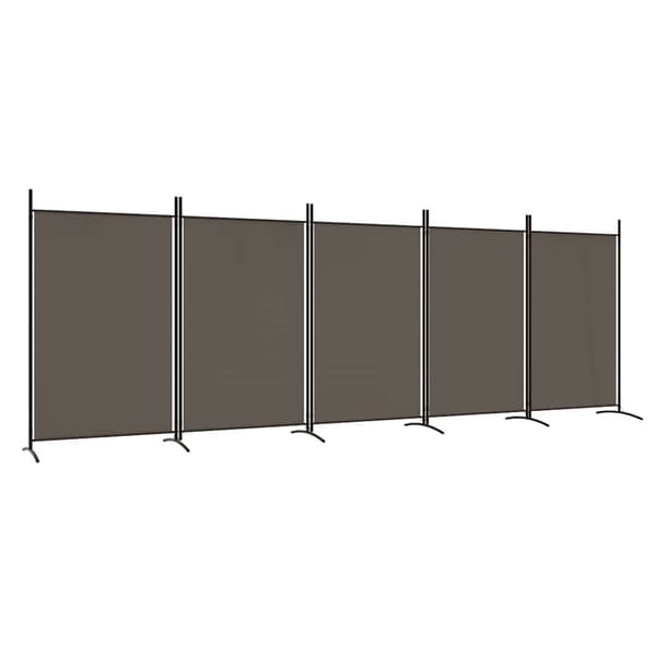 vidaXL 5-panelsskærm, antracit, 433x180 cm, stof