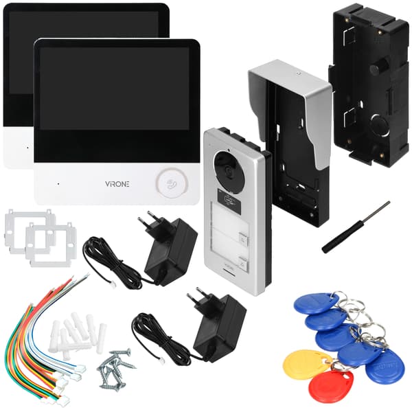 Kahden perheen video-ovipuhelin Pavonis Multi Touchscreen FULL HD RFID Tuya