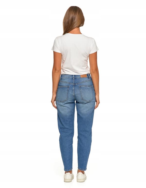 MORAJ Mom Fit Classic Komfortable Regular Damejeans Størrelse 36 Blå