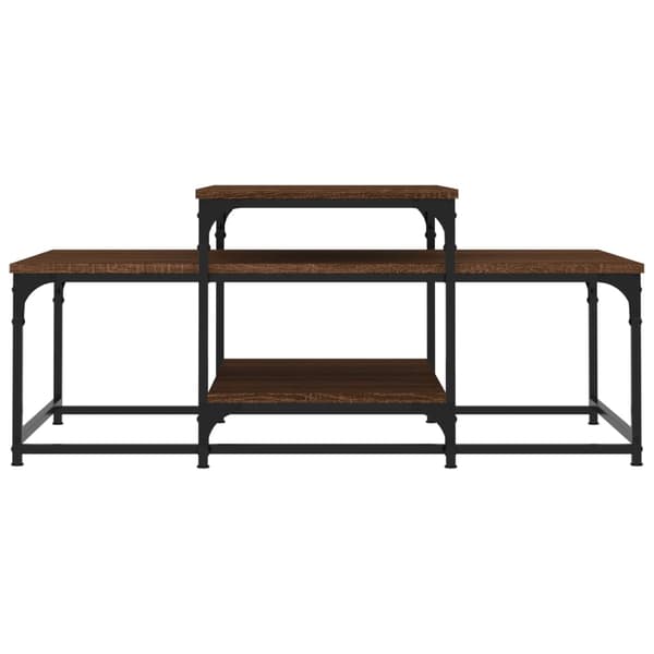 vidaXL sofabord brunt egetræ 102x60x45 cm