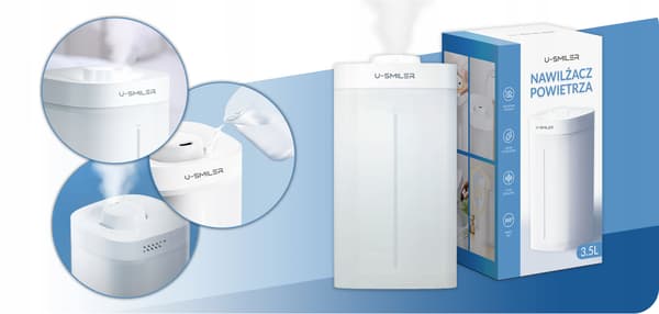 Luftfuktare Diffusor Ultraljud Jonisator Aromaterapi Tyst 3.5