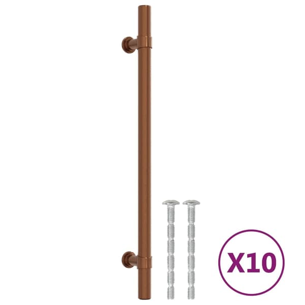 vidaXL skabsgreb, 10 stk., bronze, 192 mm, rustfrit stål