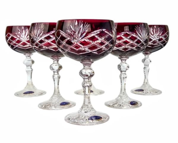 Rubin krystal champagneglas 150ml ananas