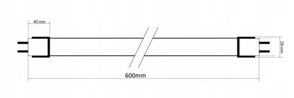 LED lysstofrørslampe glasrør 60 cm 3000K 9W erstatning for 18W EcoLight