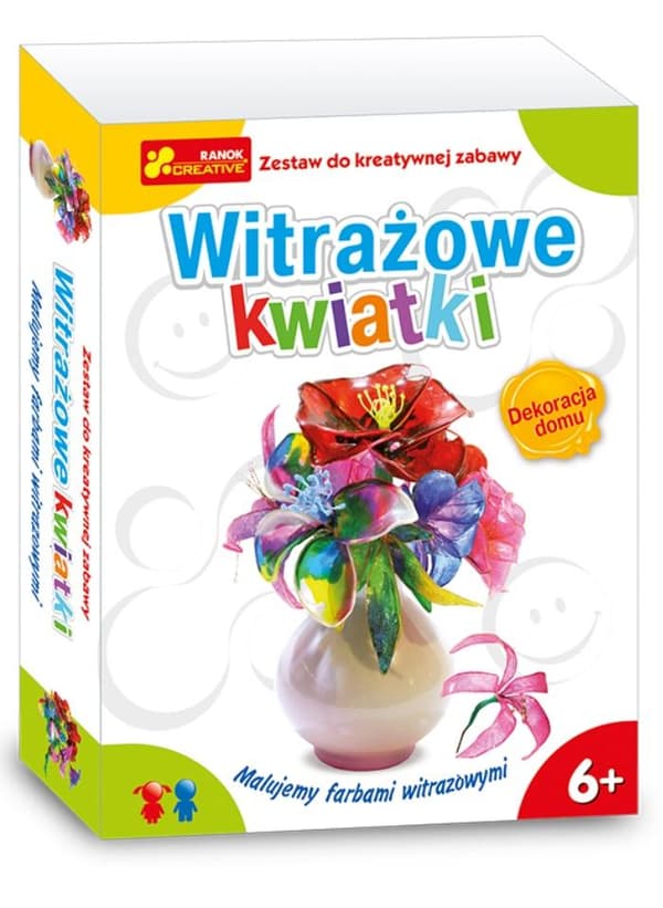 Blomster i farvet glas