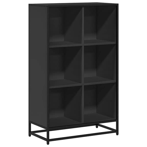 vidaXL bogreol, sort, 65,5x33x107,5 cm