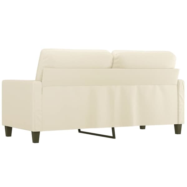 vidaXL 2-sitssoffa, krämfärgad, 140 cm, konstläder