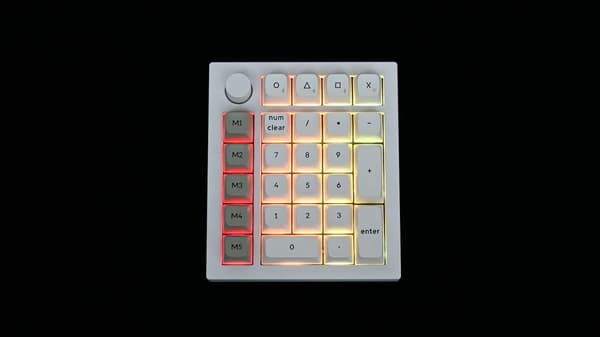 Keychron Q0 Max QMK Anpassad numerisk knappsats Barebone-knopp / Shell Vit / Barebone