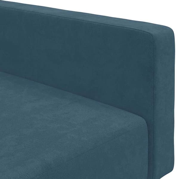 vidaXL 2-sitssoffa, blå, klädd i sammet