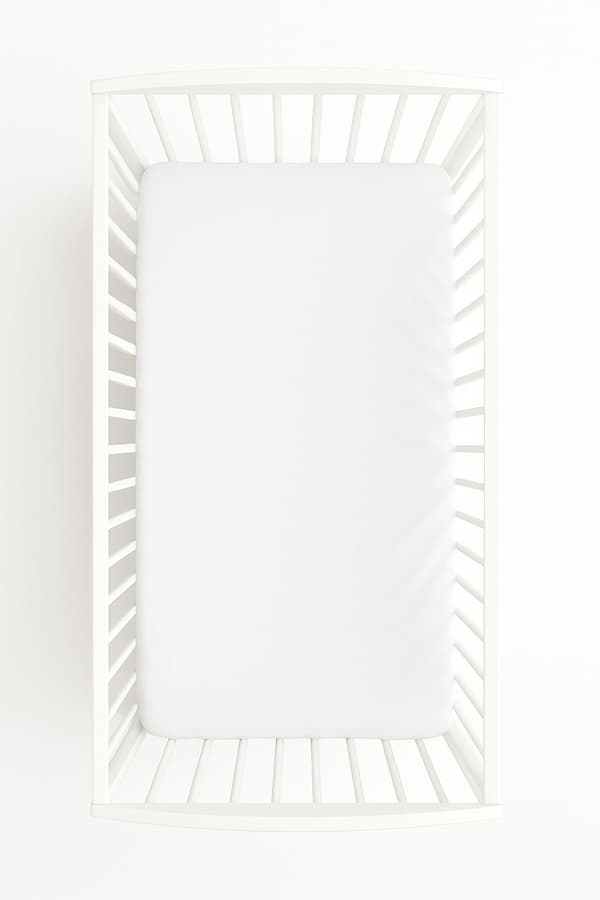 Bomuldslagner til tremmeseng 120x60 cm - hvid
