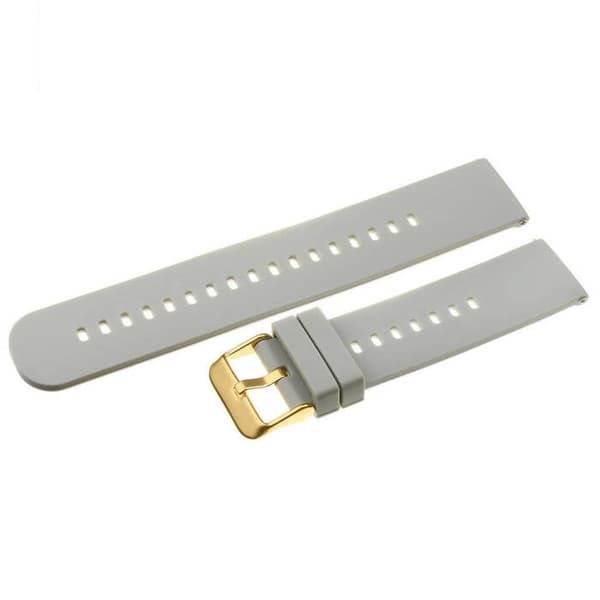 Gummirem til U27-ur - lys grå/guld - 20mm