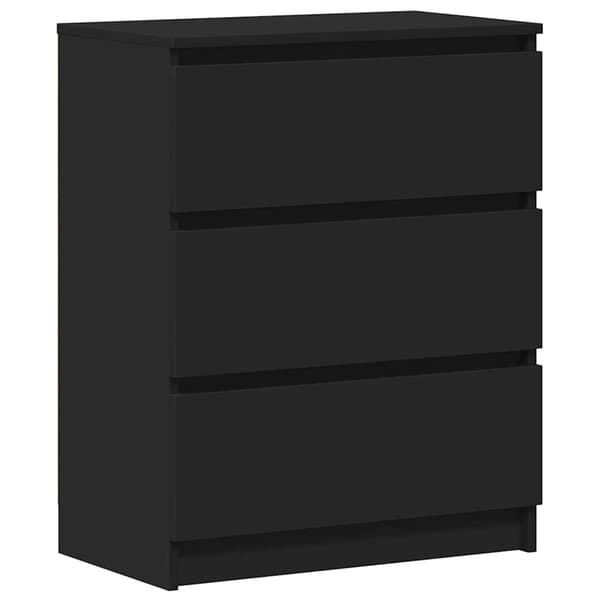 vidaXL skab, sort, 60x35x76 cm, træbaseret materiale