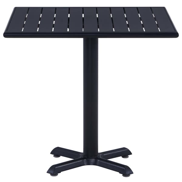 vidaXL havebord, sort, 80x80x75 cm