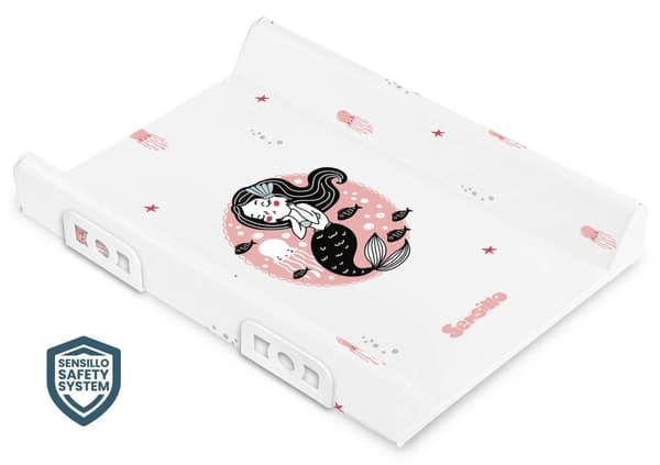 Safety System förstyvad skötbädd, rosa siren