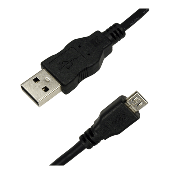 USB-A til Micro-USB-kabel 1,8m USB 2.0 LogiLink 5V/0,5A 2,5W 480Mbps Sort