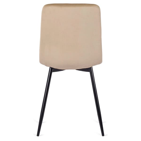 IBIS beige fløjls moderne loftklädd spisestol