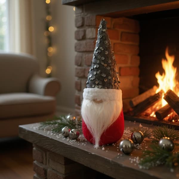 SR Julgransprydnad med dvärgtomte present 24 cm